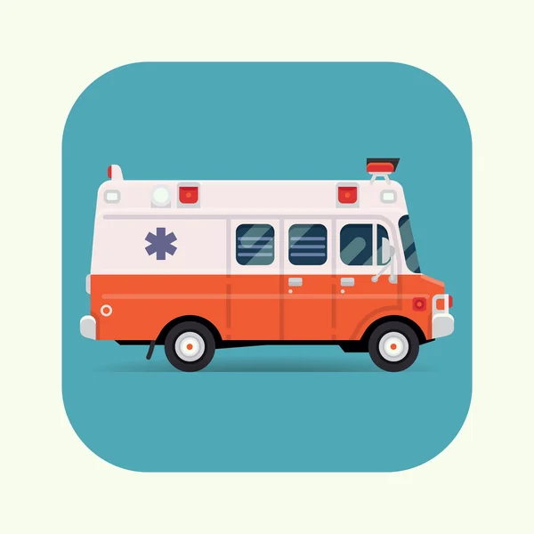 Symbole de voiture ambulancier d'urgence — Image vectorielle