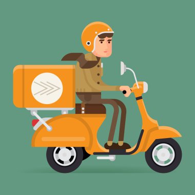 Shipping scooter clipart