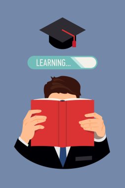 Kitabı okuyan adam.