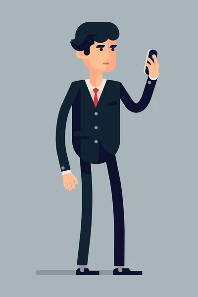 Serious business man — Stock Vector