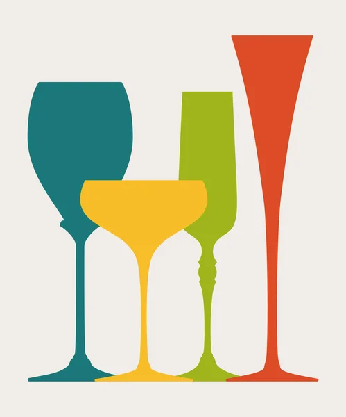 Verres à champagne — Image vectorielle