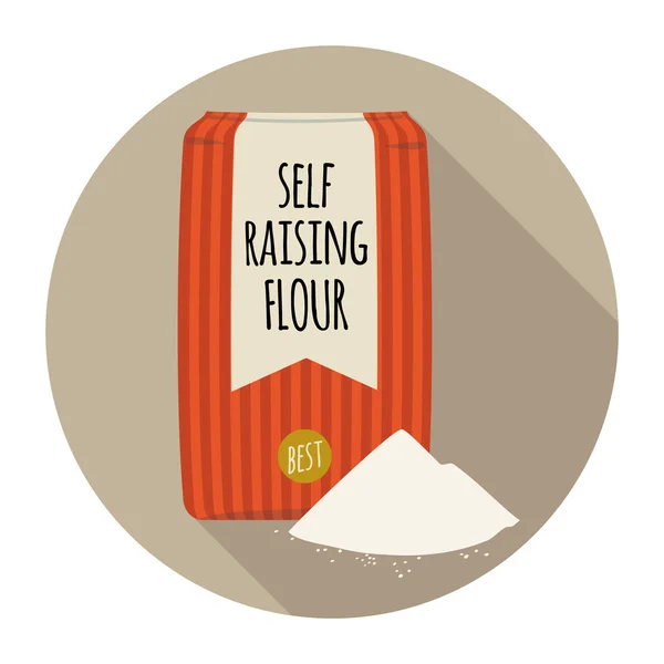 Self rising flour icon — Stock Vector