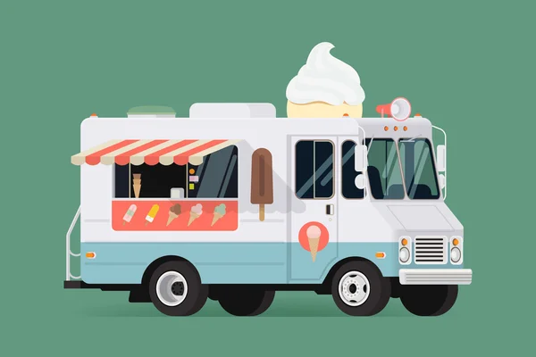 Фургон с мороженым — стоковый вектор