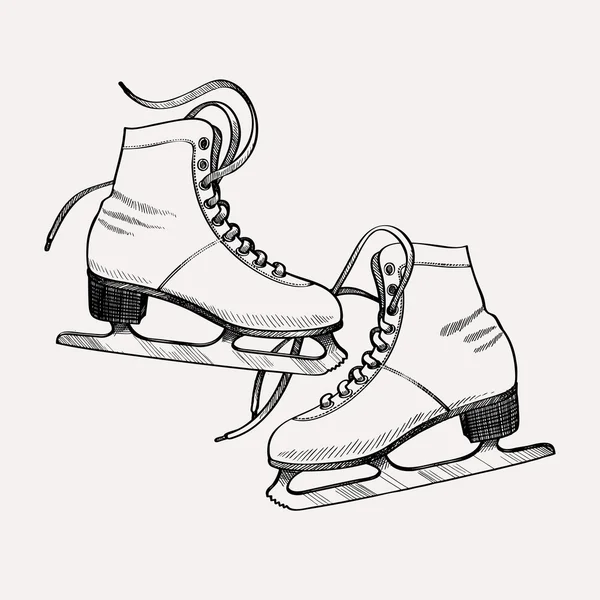 Patines de hielo clásicos — Vector de stock