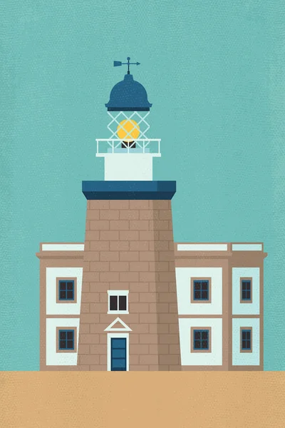 Colonial architecture style lighthouse