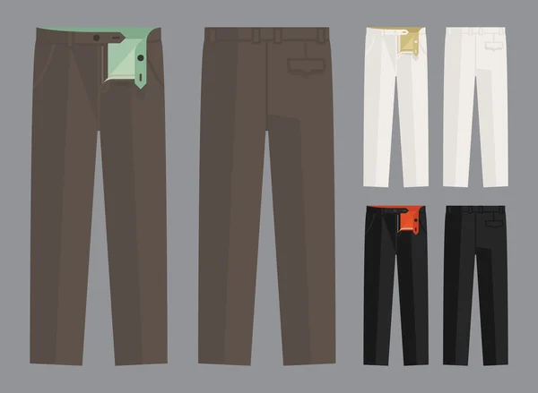 Pantalones clásicos para hombre — Vector de stock
