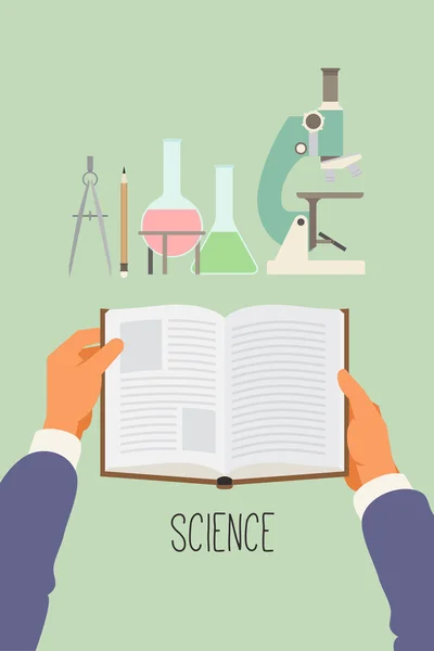 Nauka i wiedza plakat — Wektor stockowy