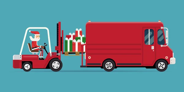 Christmas gifts delivery and shipment. — Stock Vector