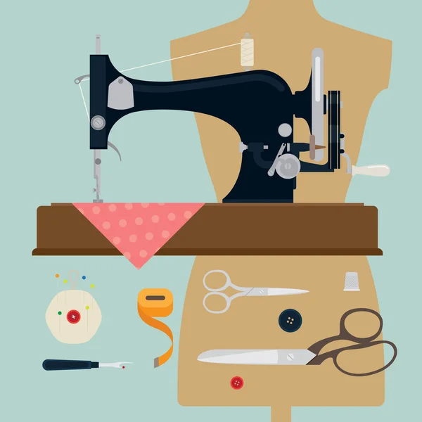 裁縫小物 — ストックベクタ