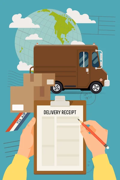 Service de livraison mondial — Image vectorielle