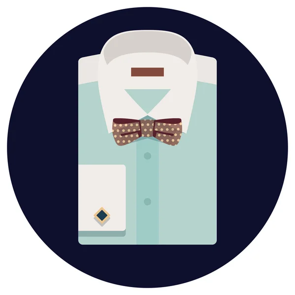 Shirt with cuff link — Stock Vector