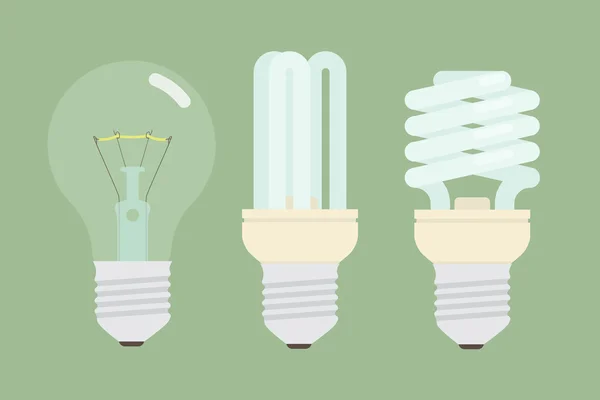 Différentes ampoules — Image vectorielle