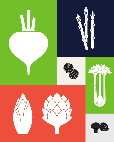 Diseño de verduras . — Archivo Imágenes Vectoriales