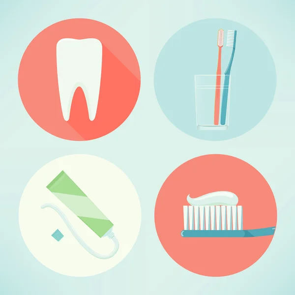 Koło ikony na opieki stomatologicznej. — Wektor stockowy