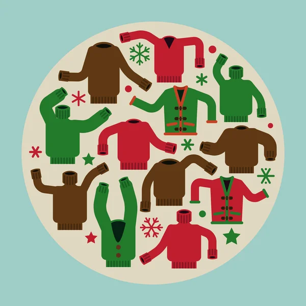 Weihnachten Hintergrund mit Pullovern — Stockvektor