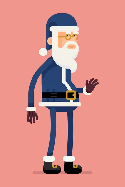 Санта-Клаус в синем наряде — стоковый вектор