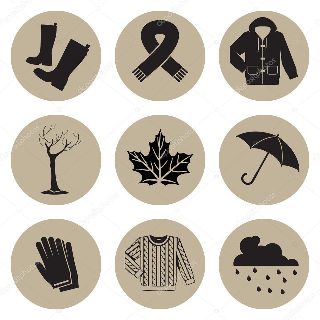 Autumn themed icons