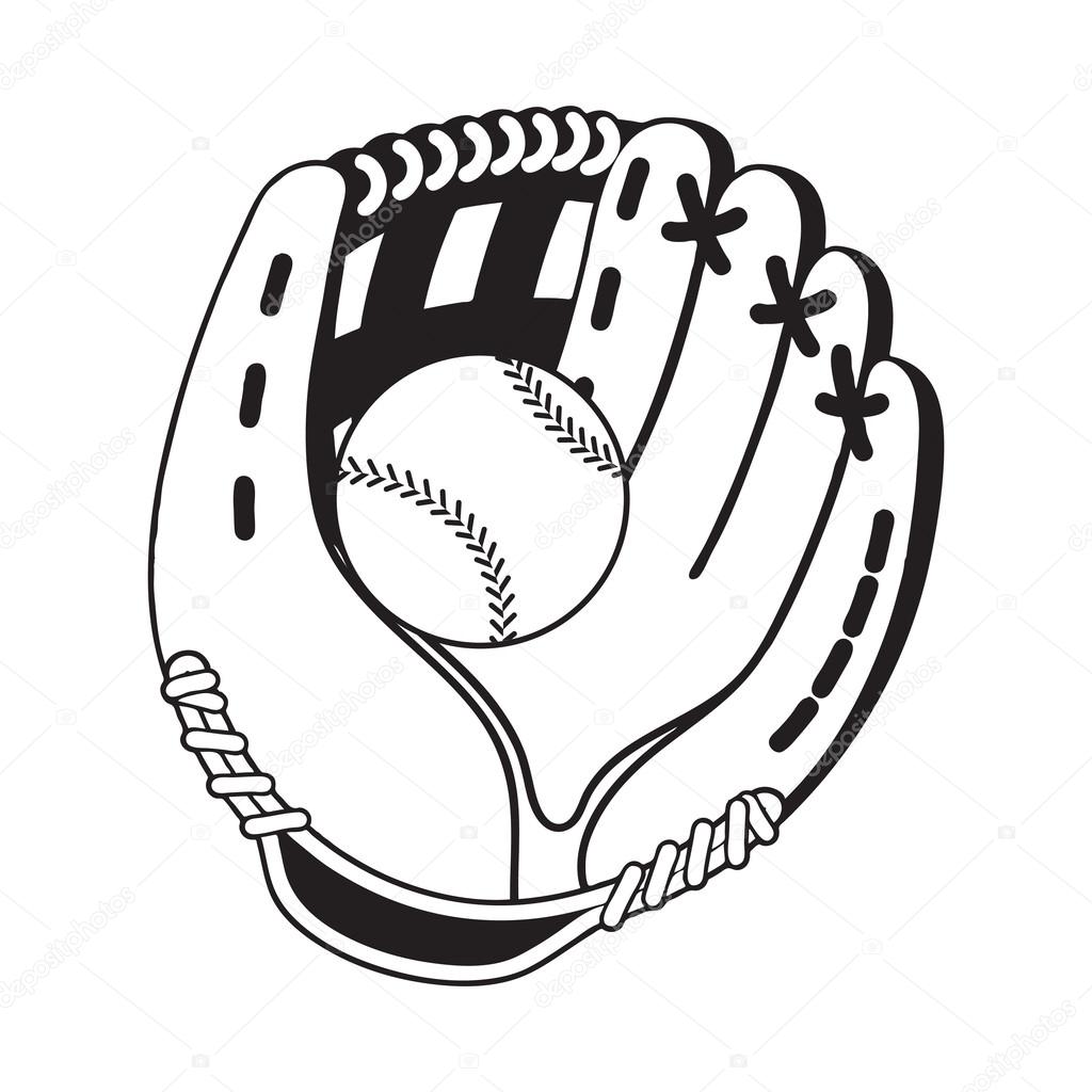 Baseball glove with ball ⬇ Vector Image by © masha_tace Vector Stock