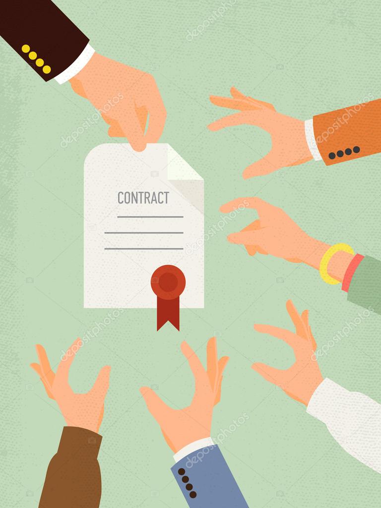 Contract to applicant hands.