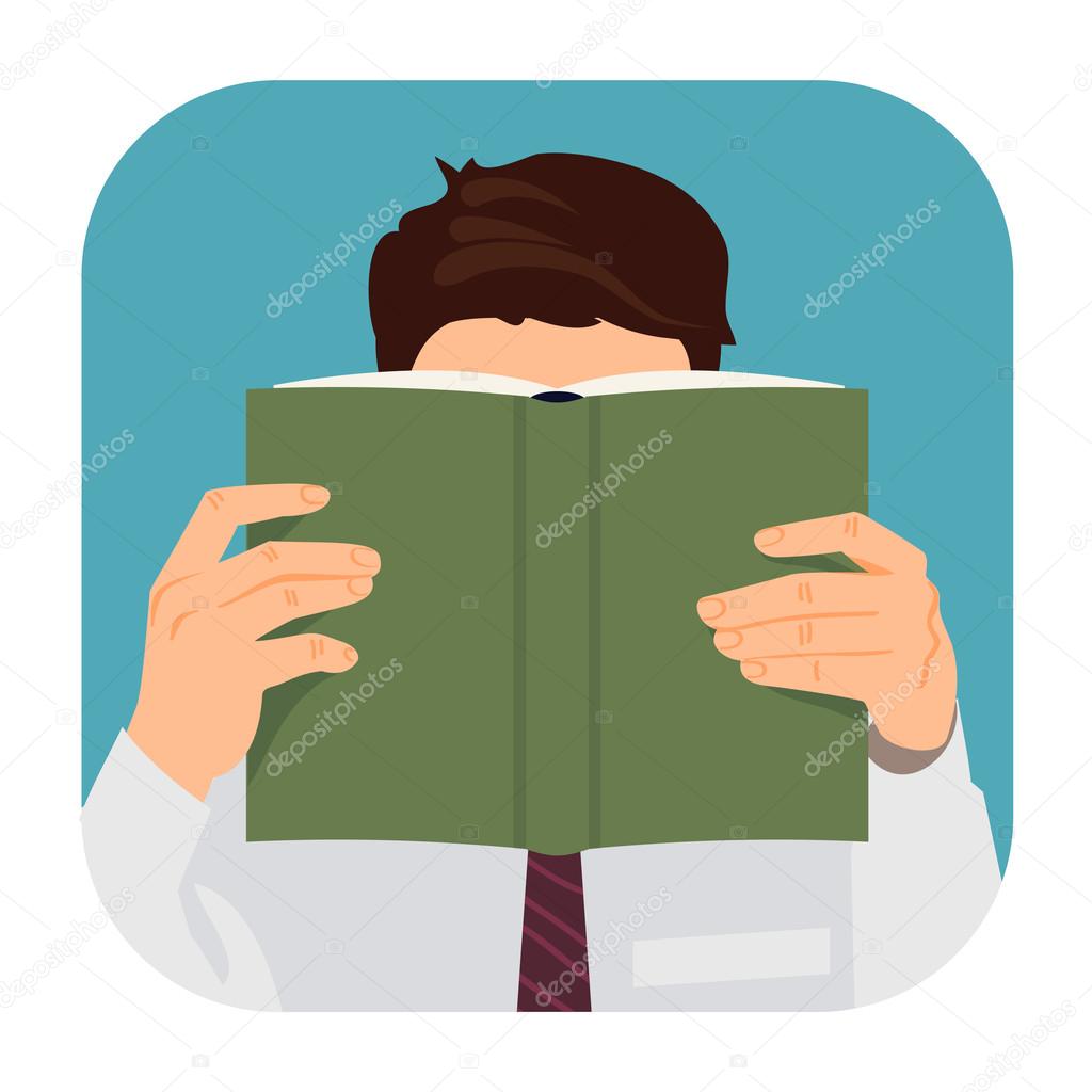 Man reading book