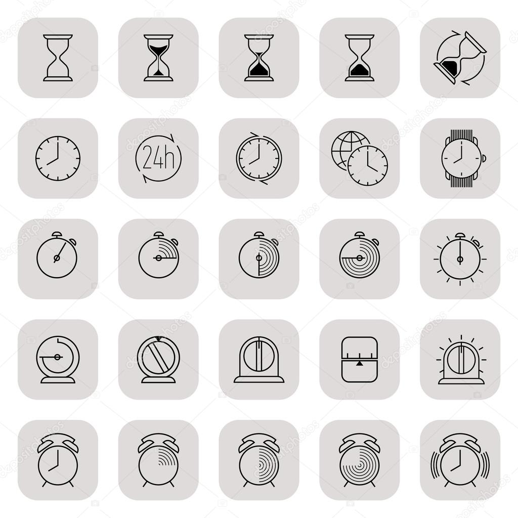 Time icons collection