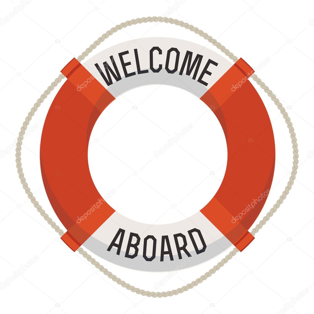 'Welcome aboard' lifebuoy icon
