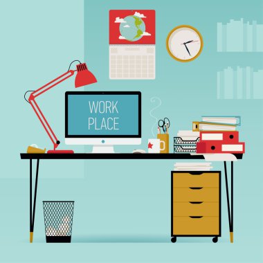 Yaratıcı ofis çalışma masası