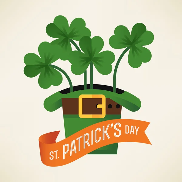 Feliz día de San Patricio sombrero — Vector de stock