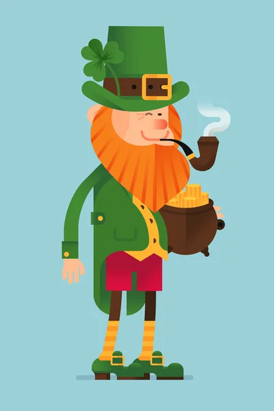 Saint Patrick's day character leprechaun — Stock Vector