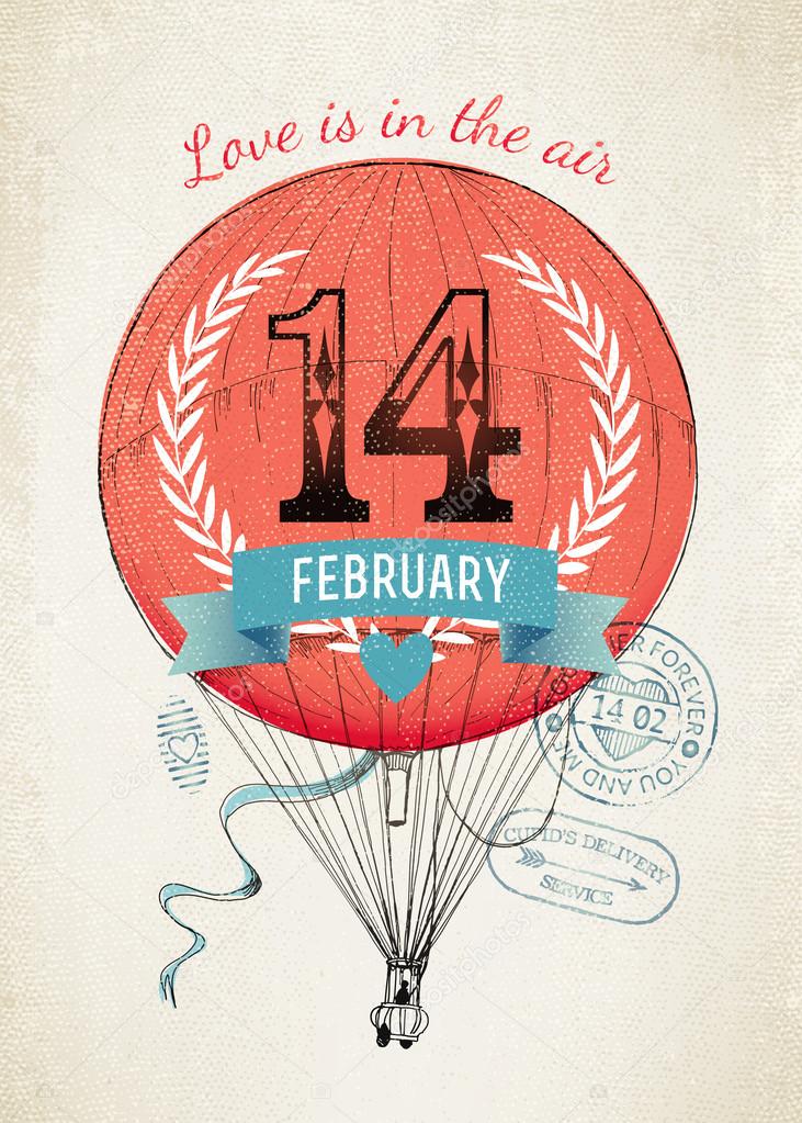 Saint Valentine's Day  flying balloon