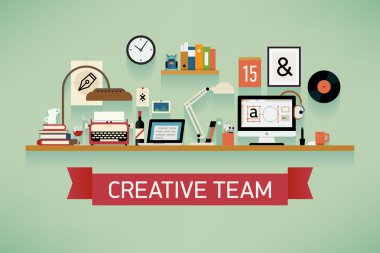 Yaratıcı ekibi featuring çeşitli çalışma alanı