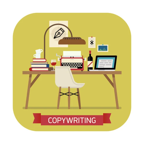 Ícone sobre copywriting . — Vetor de Stock