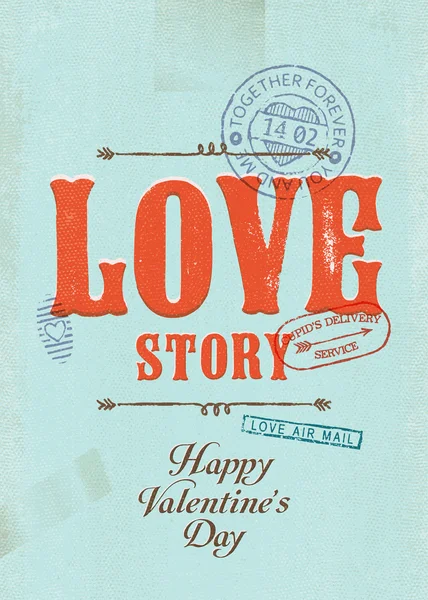 Cartel de 'Love Story' — Vector de stock