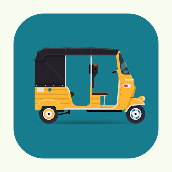 Auto rickshaw tuk tuk icon