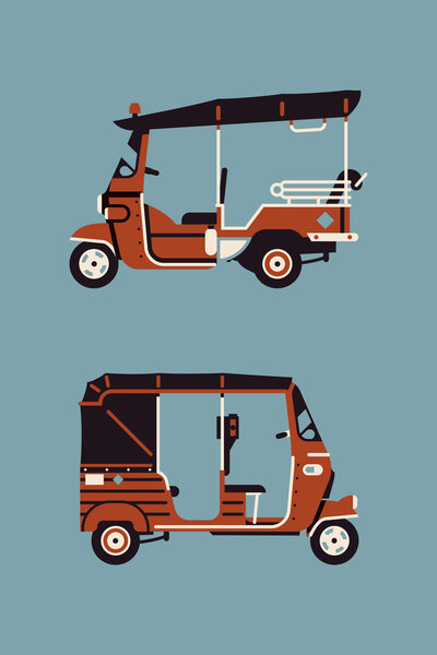 Rickshaw tuk tuk  tricycle