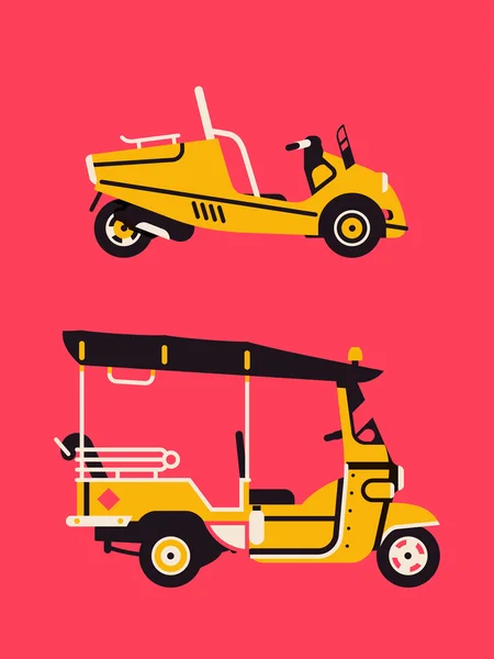 Tuk tuk auto rickshaw — Stock Vector