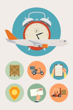 Teslimat ve kargo simgeler