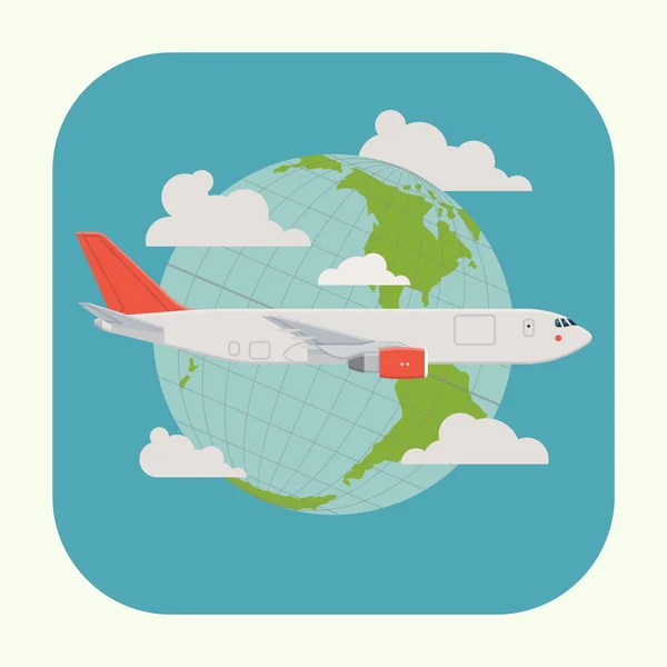 Airliner plane icon — Stock Vector