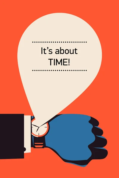 Homme d'affaires vérifiant le temps — Image vectorielle