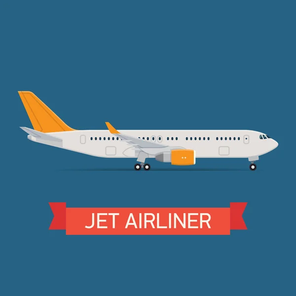 Jet airliner plane — Stock Vector