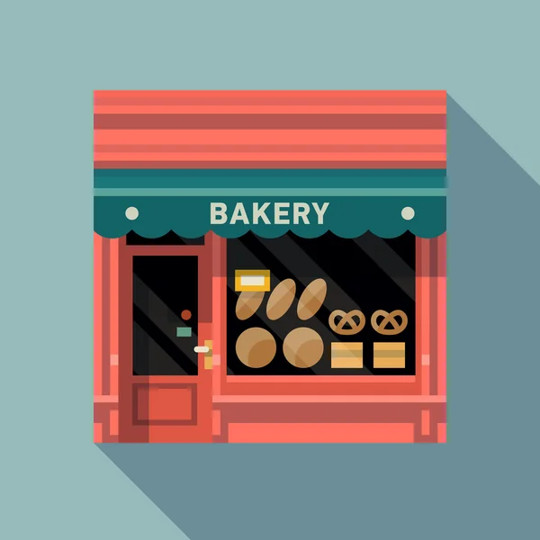 Tienda de panadería local — Vector de stock