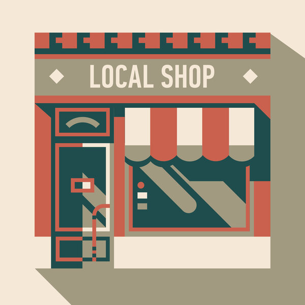 Ретро стиль местного магазина
