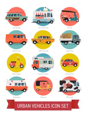 Urban traffic and city cars clipart