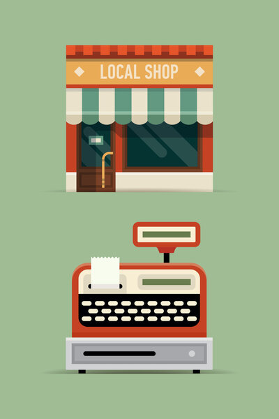 Местный бизнес и небольшой магазин
