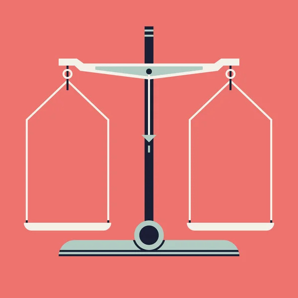 Balanza escala herramienta de medición — Vector de stock