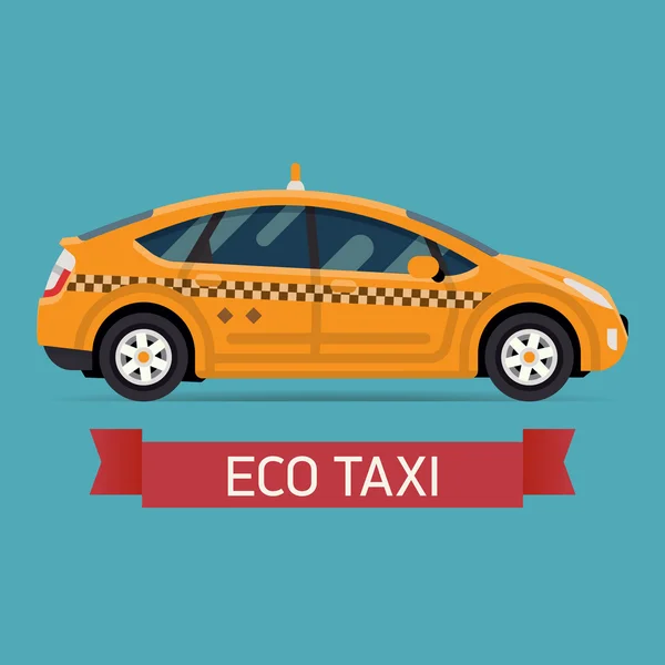 Транспорт экологического такси — стоковый вектор