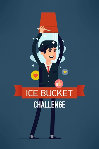 Ice bucket výzva — Stockový vektor