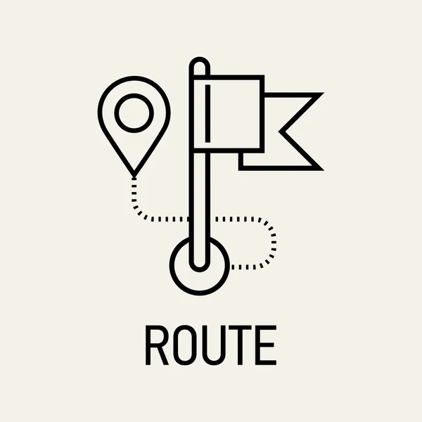 Itinéraire et navigation — Image vectorielle