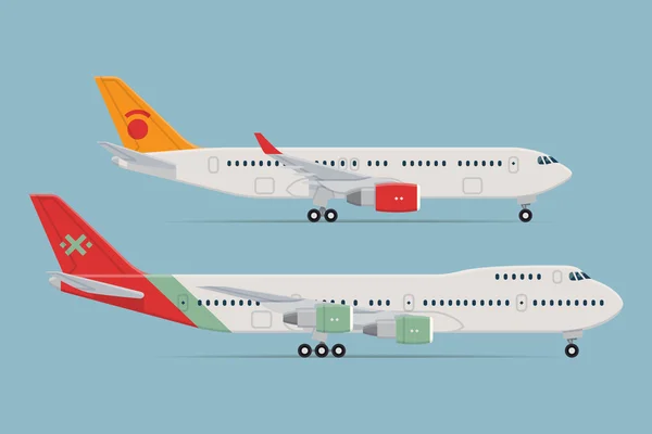 Aviones de pasajeros — Vector de stock