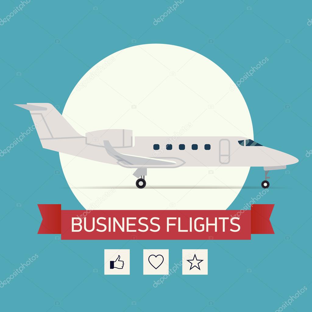 Business jet plane